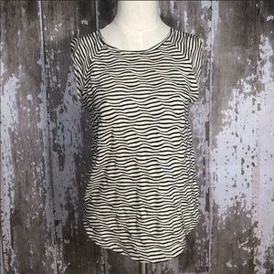 Lucky Brand Wavy Striped Top Size S
